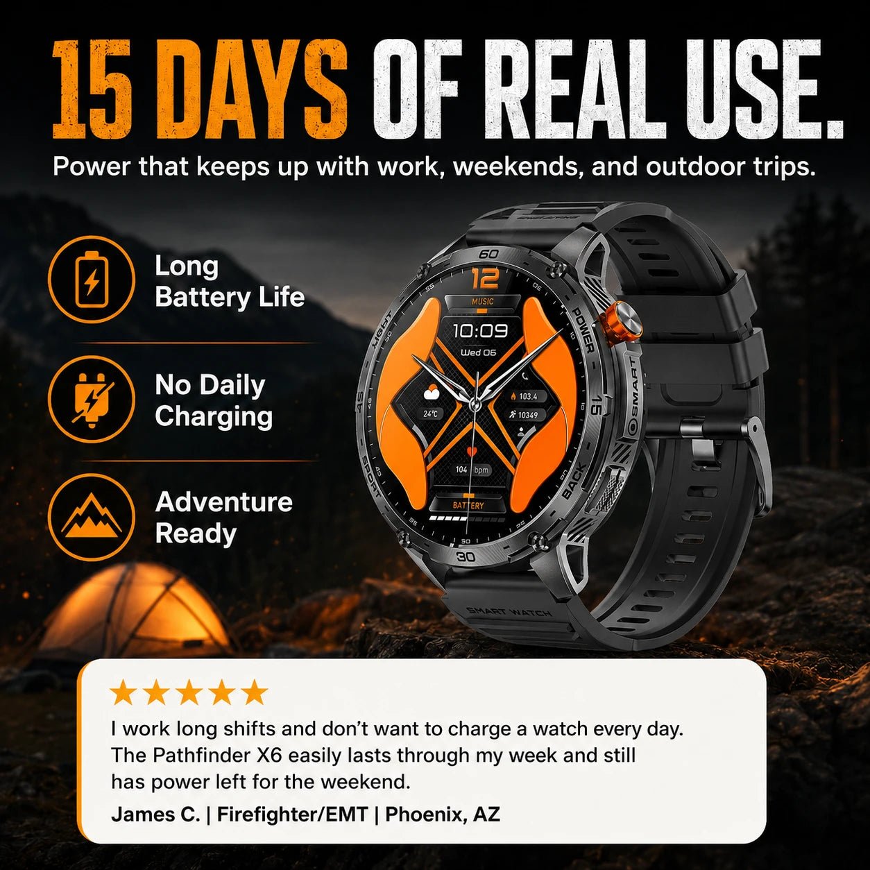 Horonix Pathfinder Ultra Smartwatch on-wrist calling smartwatch for men