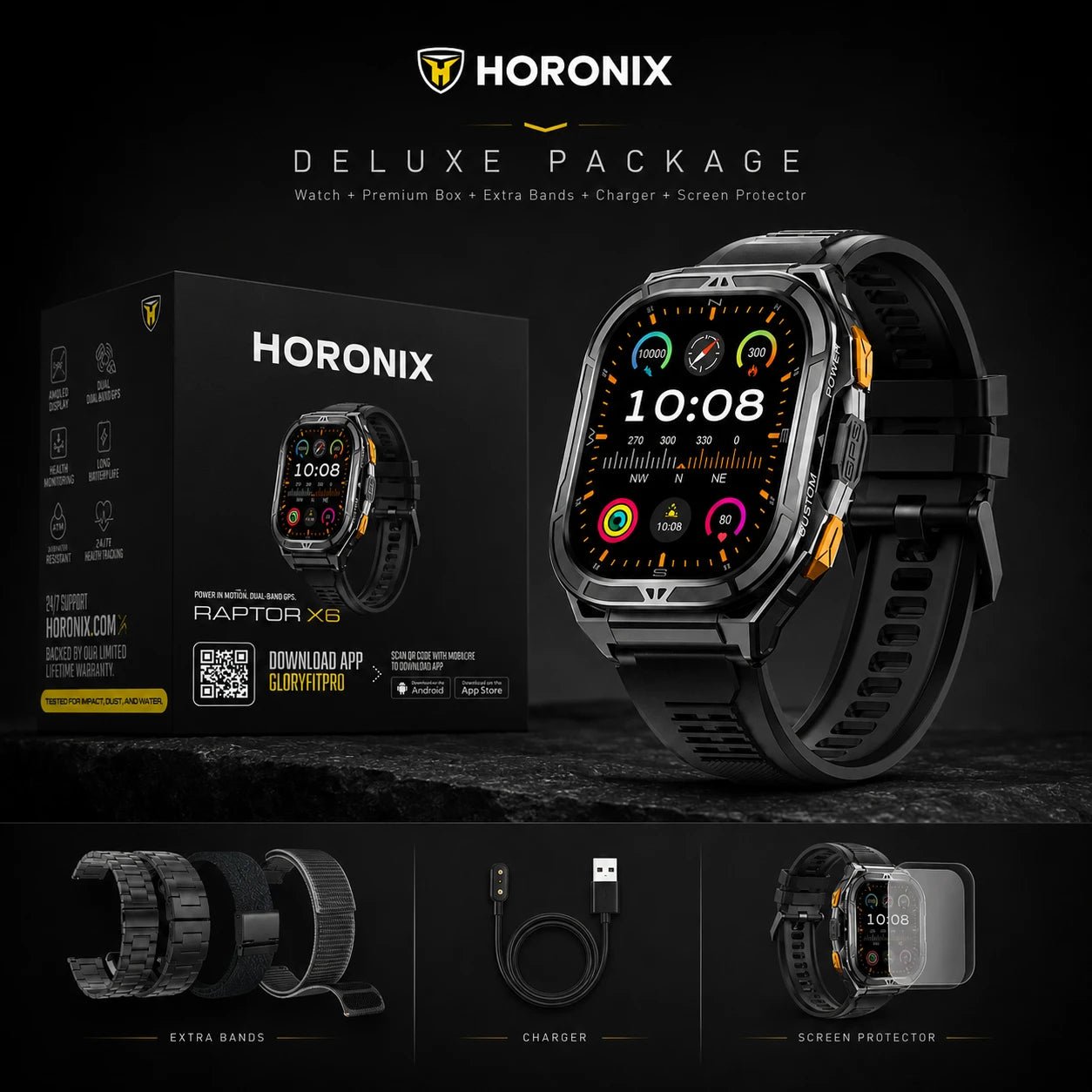 HORONIX RAPTOR X - STRONGER SMARTWATCH - Horonix