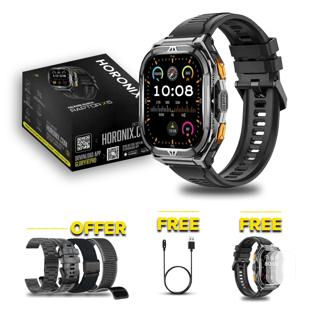 Horonix Raptor X Stronger Smartwatch – water resistant outdoor smartwatch with long battery